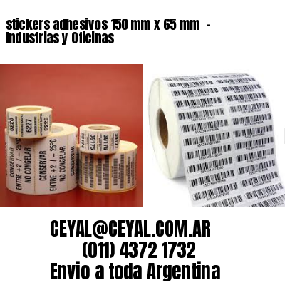 stickers adhesivos 150 mm x 65 mm  – Industrias y Oficinas