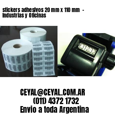 stickers adhesivos 20 mm x 110 mm  – Industrias y Oficinas