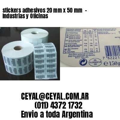 stickers adhesivos 20 mm x 50 mm  – Industrias y Oficinas