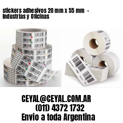 stickers adhesivos 20 mm x 55 mm  – Industrias y Oficinas