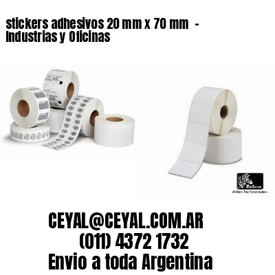 stickers adhesivos 20 mm x 70 mm  – Industrias y Oficinas