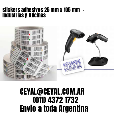 stickers adhesivos 25 mm x 105 mm  – Industrias y Oficinas