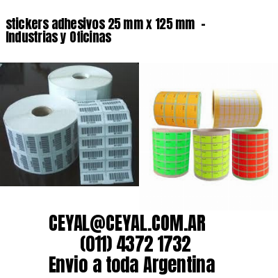 stickers adhesivos 25 mm x 125 mm  – Industrias y Oficinas