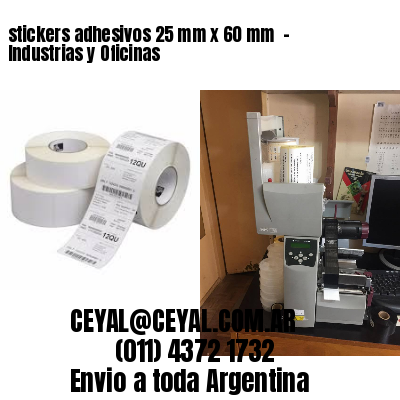 stickers adhesivos 25 mm x 60 mm  – Industrias y Oficinas