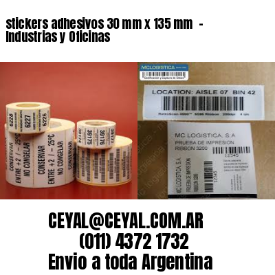 stickers adhesivos 30 mm x 135 mm  – Industrias y Oficinas