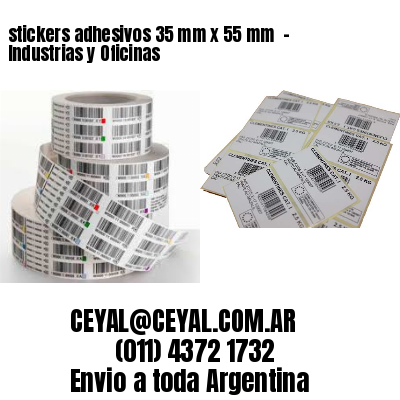 stickers adhesivos 35 mm x 55 mm  – Industrias y Oficinas