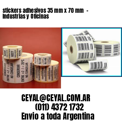 stickers adhesivos 35 mm x 70 mm  – Industrias y Oficinas