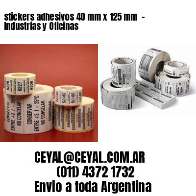 stickers adhesivos 40 mm x 125 mm  – Industrias y Oficinas