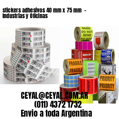 stickers adhesivos 40 mm x 75 mm  – Industrias y Oficinas