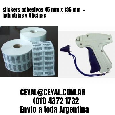 stickers adhesivos 45 mm x 135 mm  – Industrias y Oficinas