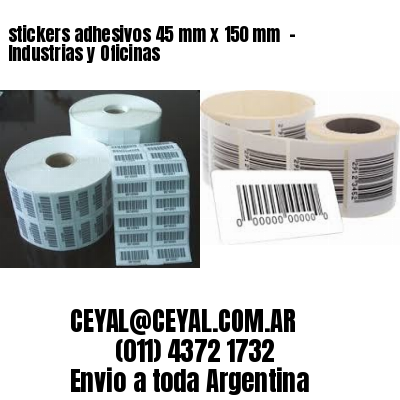 stickers adhesivos 45 mm x 150 mm  – Industrias y Oficinas