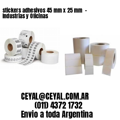 stickers adhesivos 45 mm x 25 mm  – Industrias y Oficinas
