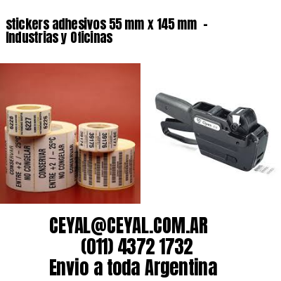 stickers adhesivos 55 mm x 145 mm  – Industrias y Oficinas