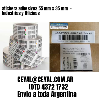 stickers adhesivos 55 mm x 35 mm  – Industrias y Oficinas