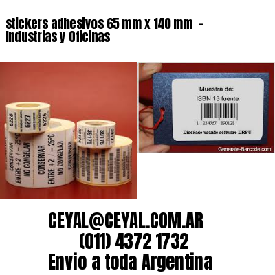 stickers adhesivos 65 mm x 140 mm  – Industrias y Oficinas