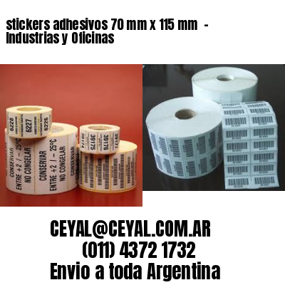 stickers adhesivos 70 mm x 115 mm  – Industrias y Oficinas