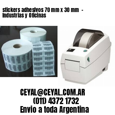 stickers adhesivos 70 mm x 30 mm  – Industrias y Oficinas