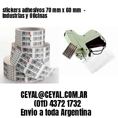 stickers adhesivos 70 mm x 60 mm  – Industrias y Oficinas