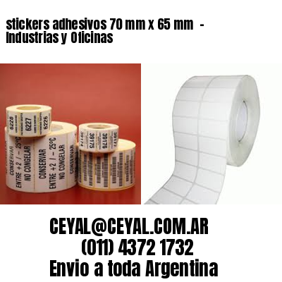 stickers adhesivos 70 mm x 65 mm  – Industrias y Oficinas