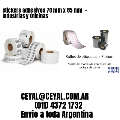 stickers adhesivos 70 mm x 85 mm  – Industrias y Oficinas