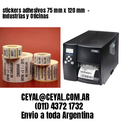 stickers adhesivos 75 mm x 120 mm  – Industrias y Oficinas