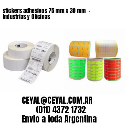 stickers adhesivos 75 mm x 30 mm  – Industrias y Oficinas