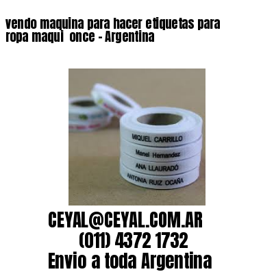 vendo maquina para hacer etiquetas para ropa maqui  once – Argentina