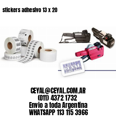 stickers adhesivo 13 x 20