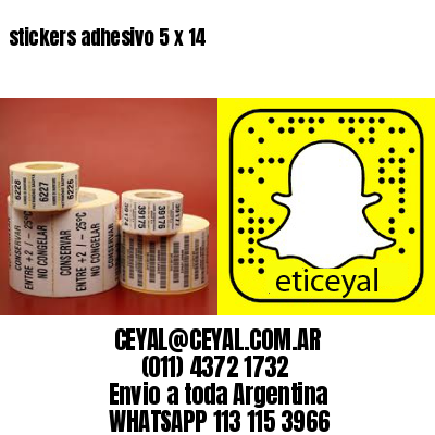 stickers adhesivo 5 x 14