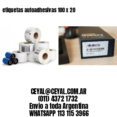 etiquetas autoadhesivas 100 x 20