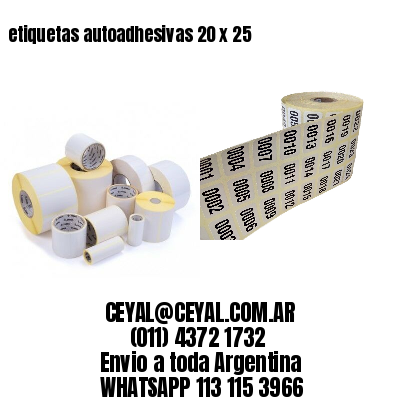 etiquetas autoadhesivas 20 x 25
