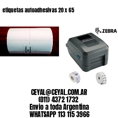 etiquetas autoadhesivas 20 x 65