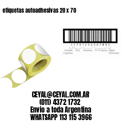 etiquetas autoadhesivas 20 x 70
