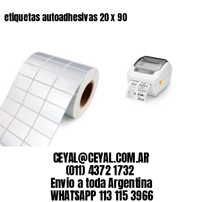 etiquetas autoadhesivas 20 x 90