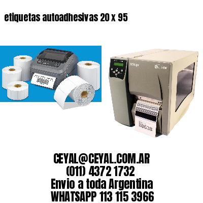etiquetas autoadhesivas 20 x 95