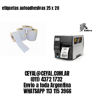 etiquetas autoadhesivas 25 x 20