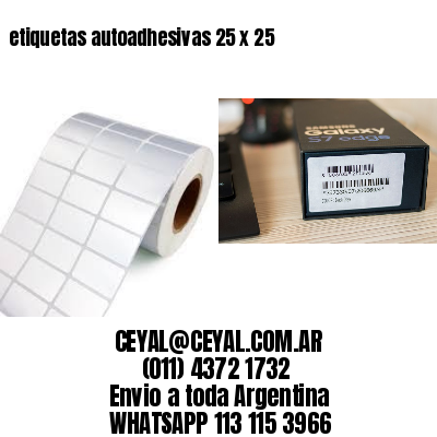 etiquetas autoadhesivas 25 x 25