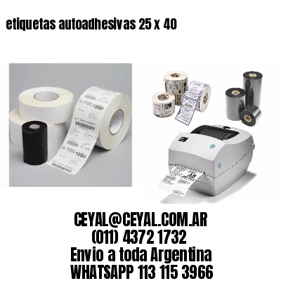 etiquetas autoadhesivas 25 x 40