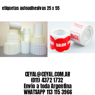 etiquetas autoadhesivas 25 x 55