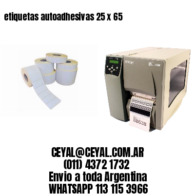 etiquetas autoadhesivas 25 x 65