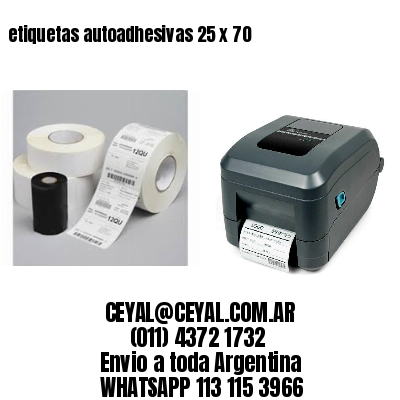 etiquetas autoadhesivas 25 x 70