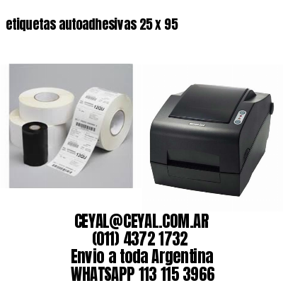 etiquetas autoadhesivas 25 x 95