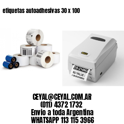 etiquetas autoadhesivas 30 x 100
