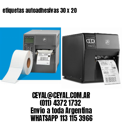 etiquetas autoadhesivas 30 x 20