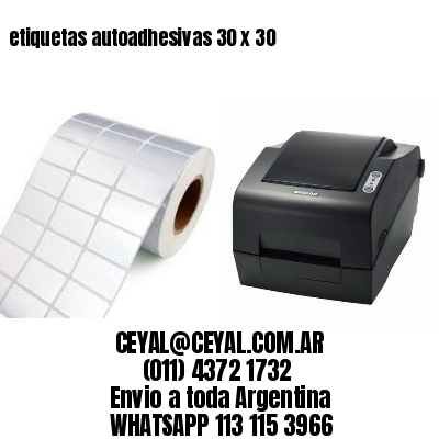 etiquetas autoadhesivas 30 x 30