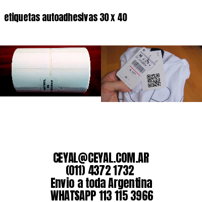 etiquetas autoadhesivas 30 x 40