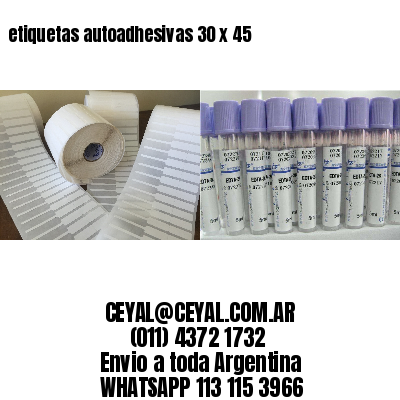 etiquetas autoadhesivas 30 x 45