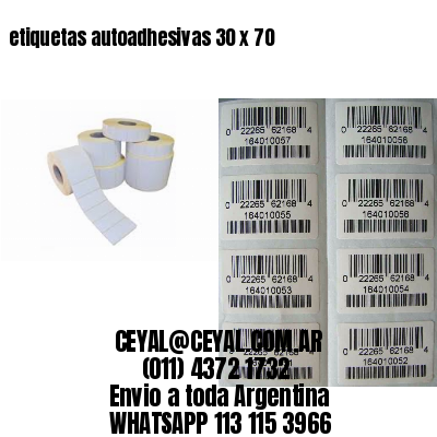 etiquetas autoadhesivas 30 x 70