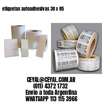 etiquetas autoadhesivas 30 x 85