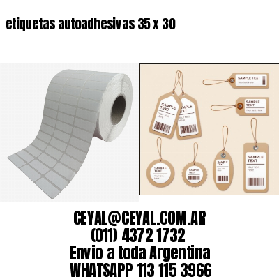 etiquetas autoadhesivas 35 x 30